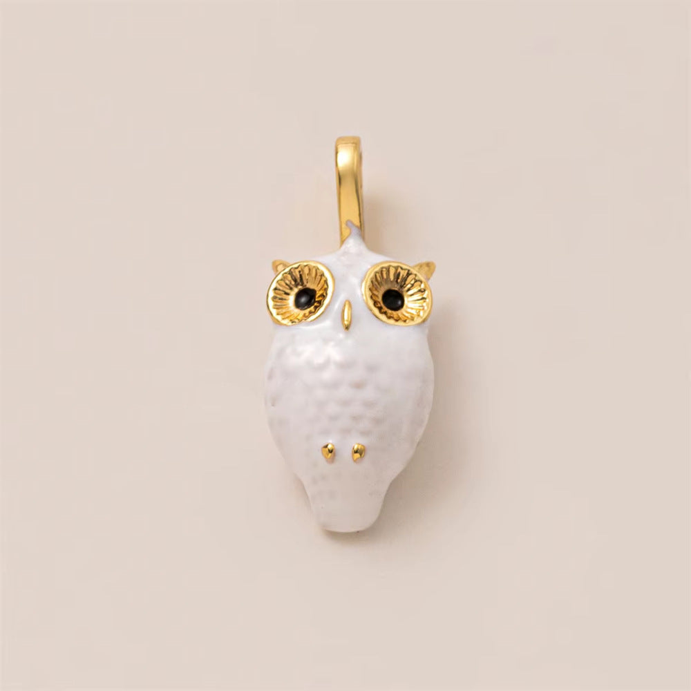 Minimalist Luxury 18K Gold Plated Brass Animal Pendant with Cubic Zirconia Charm Bar for Unisex