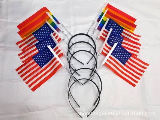 Ethnic Printed Fabric Headband DIY Charm Bar for Independence Day Halloween Christmas
