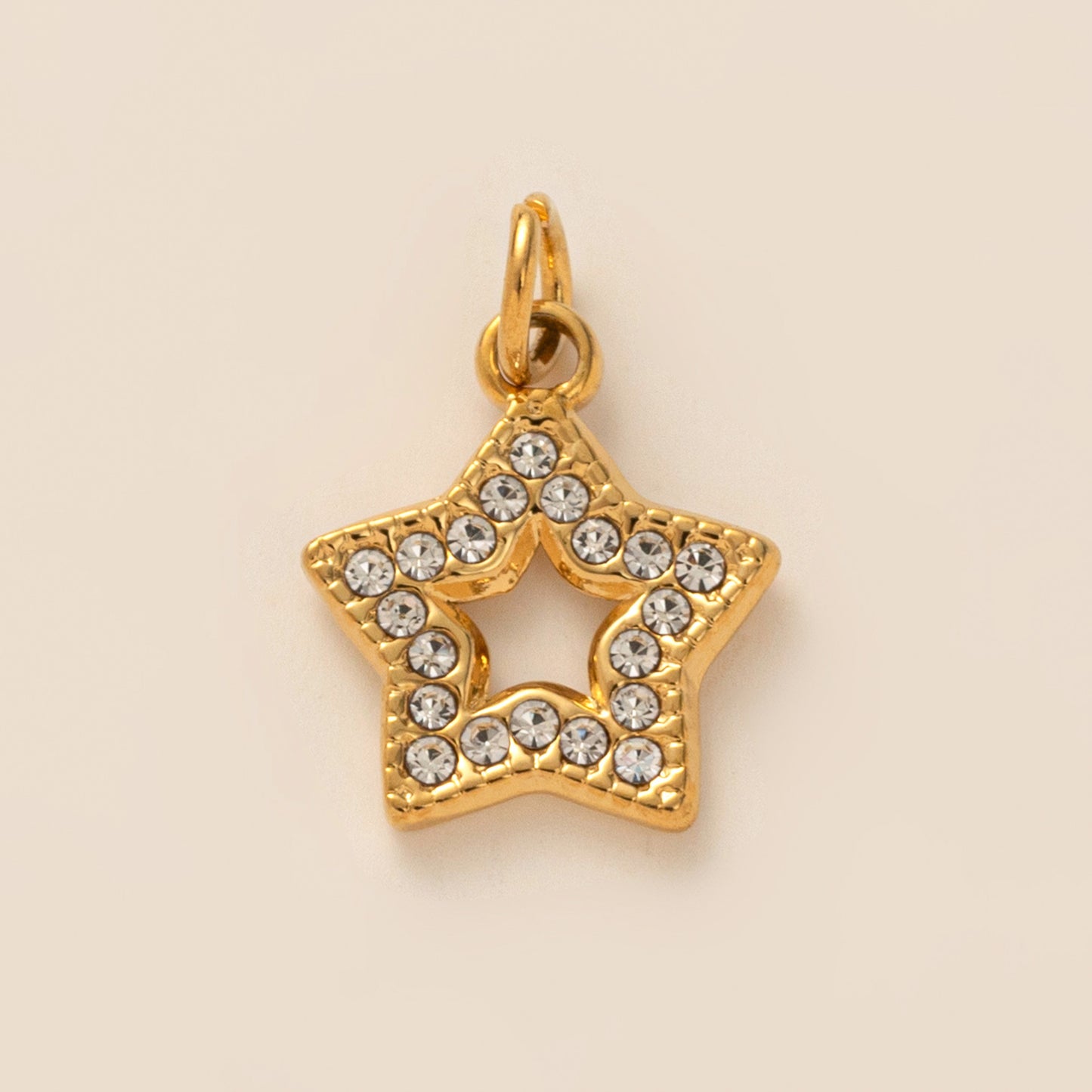 Gold Plated Stainless Steel Necklace with Heart Star Moon Charms