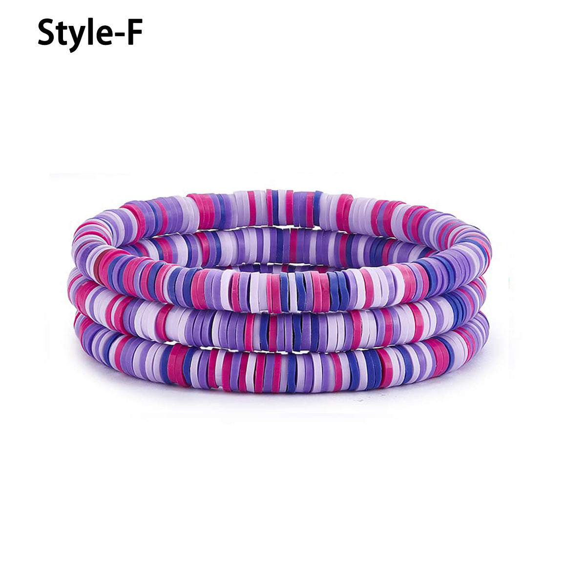 Geometric Resin Charm Bar Bracelet Set Unisex Handmade Elastic Beads