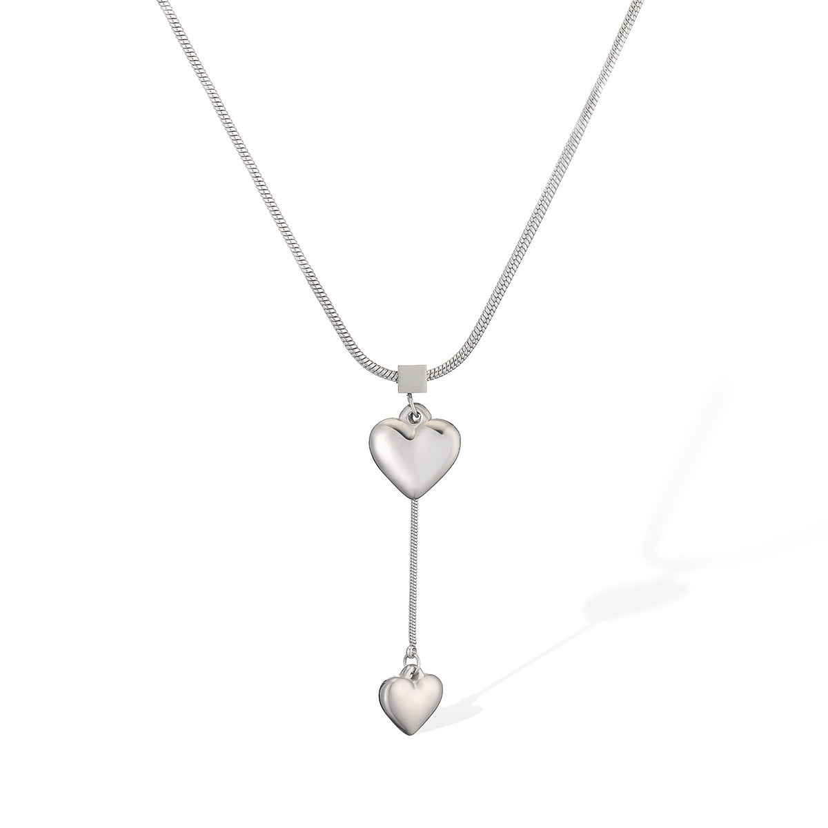 Minimalist Heart-Shaped Gold-Plated Stainless Steel Pendant Necklace for Women