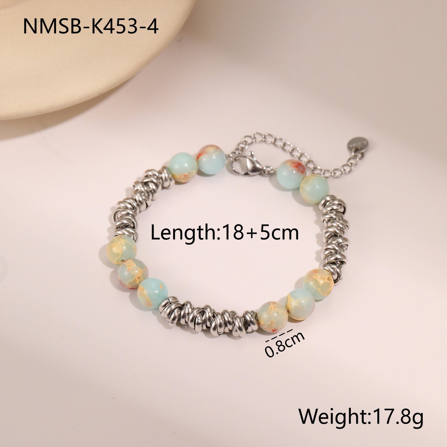 Vintage-Inspired Geometric Stainless Steel Bracelet with 18K Gold Plating for Women