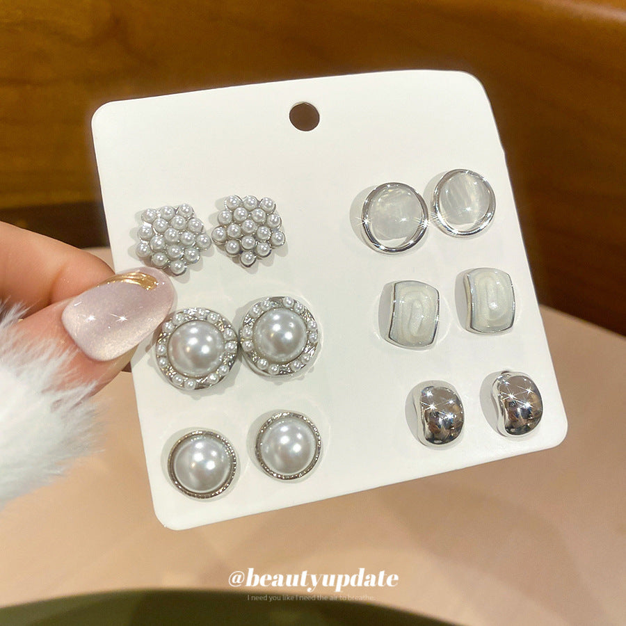 Orecchini a Perno a Sfera Geometrici Minimalisti con Perni in Acciaio Placcato per Donne – Lusso Quotidiano