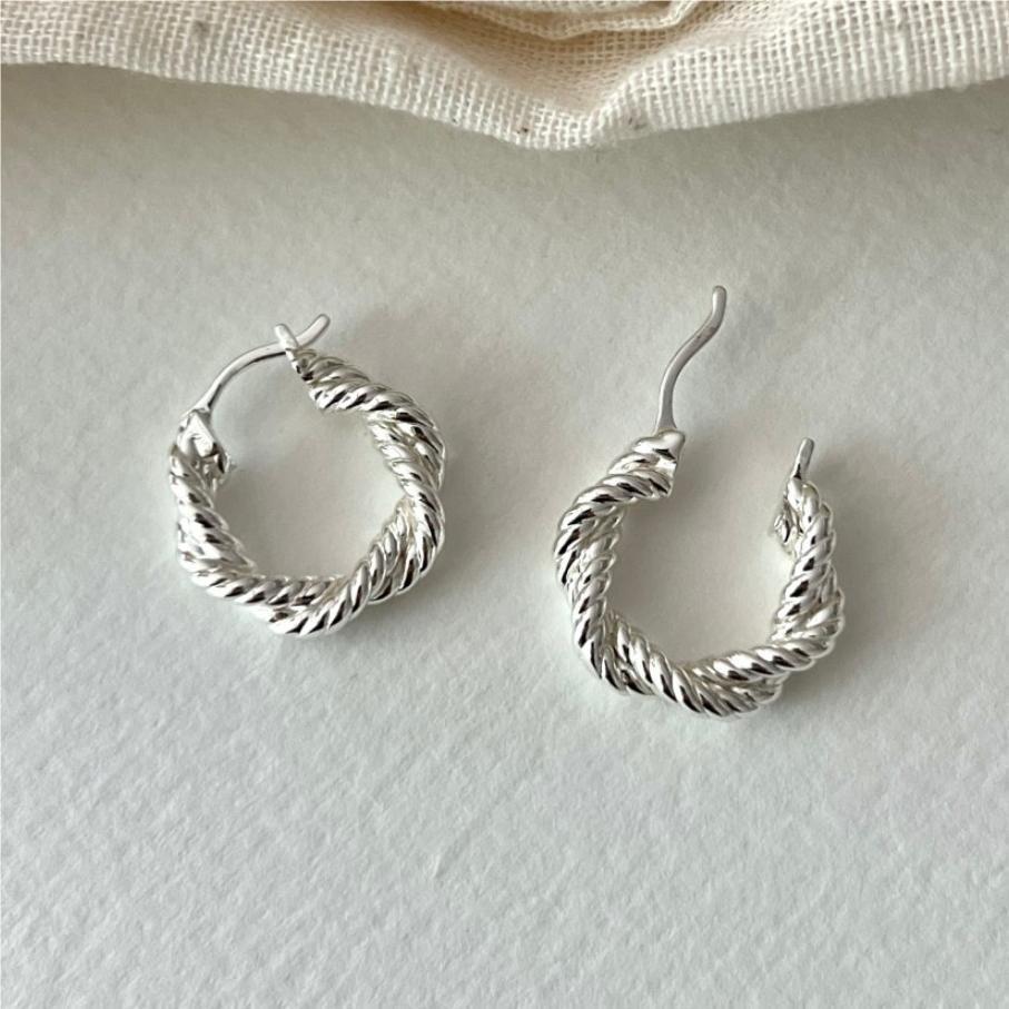 Minimalist Sweet 925 Sterling Silver Geometric Letter Number Plated Earrings