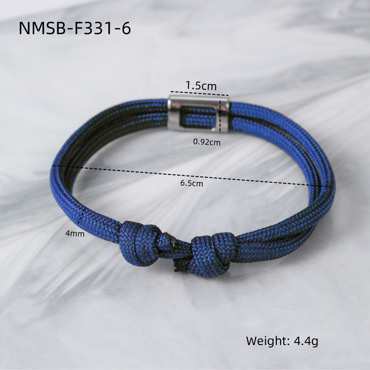 Fashion 18K Gold Plated Titanium Steel Adjustable Colorful Rope Bracelet Unisex Engravable Jewelry