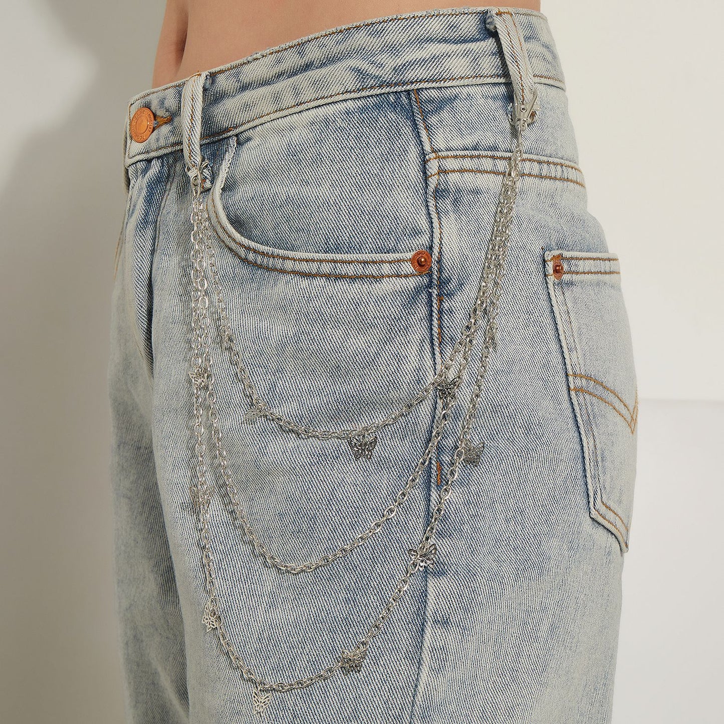 Hip-hop Alloy Butterfly Waist Chain for Women