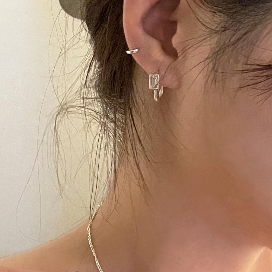 Pendientes Minimalistas de Plata de Ley 925 con Forma de Gota de Agua y Perla Incrustada para Mujer