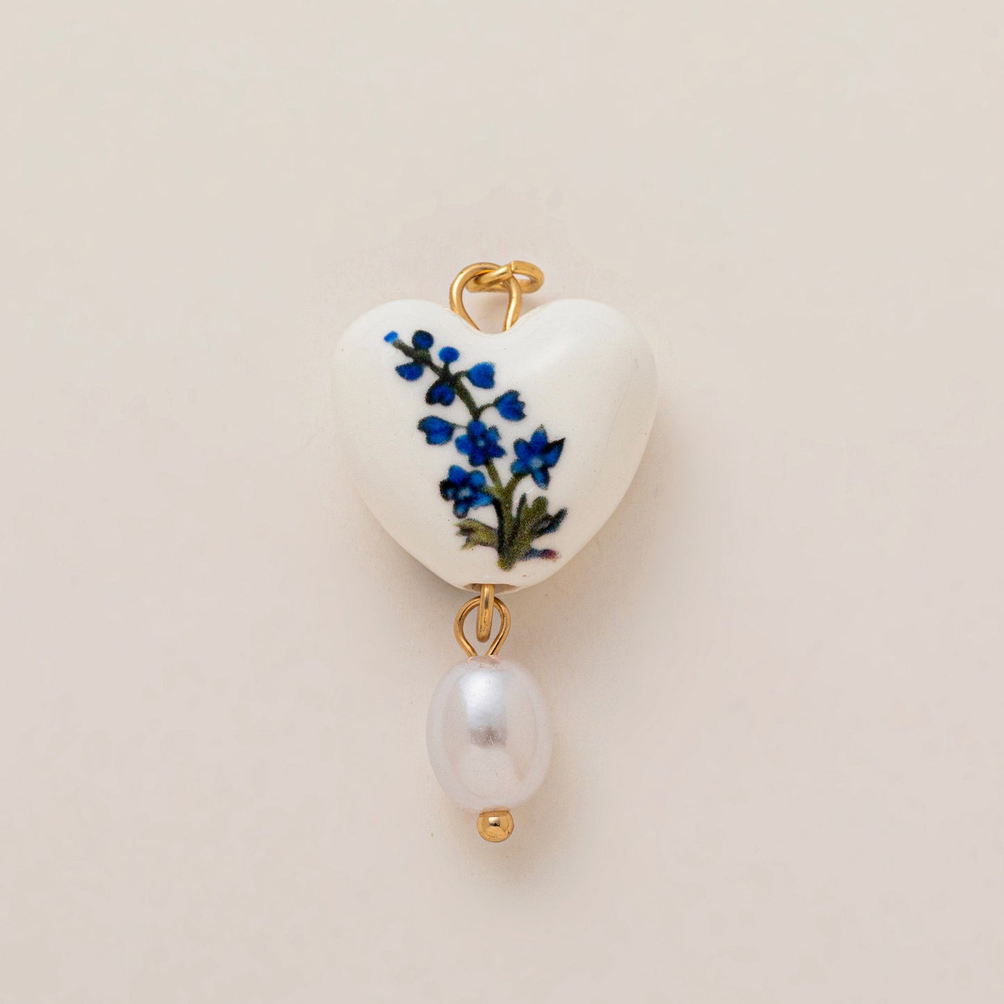 Elegant Casual Geometric Heart Ceramic Drip Oil Plated Necklace with Natural Baroque Pearl