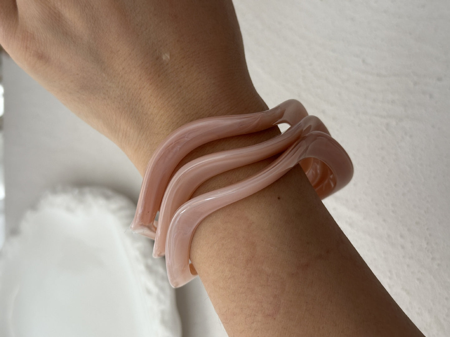 Casual Geometric Gradient Polka Dot Resin Drip Oil Bracelet