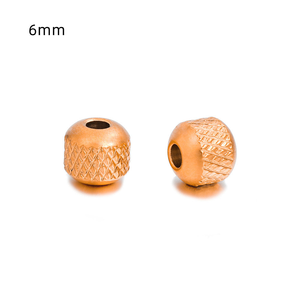 Minimalist Stainless Steel Titanium Steel Plated Pineapple Beads Charm Bar DIY Jewelry Accessories