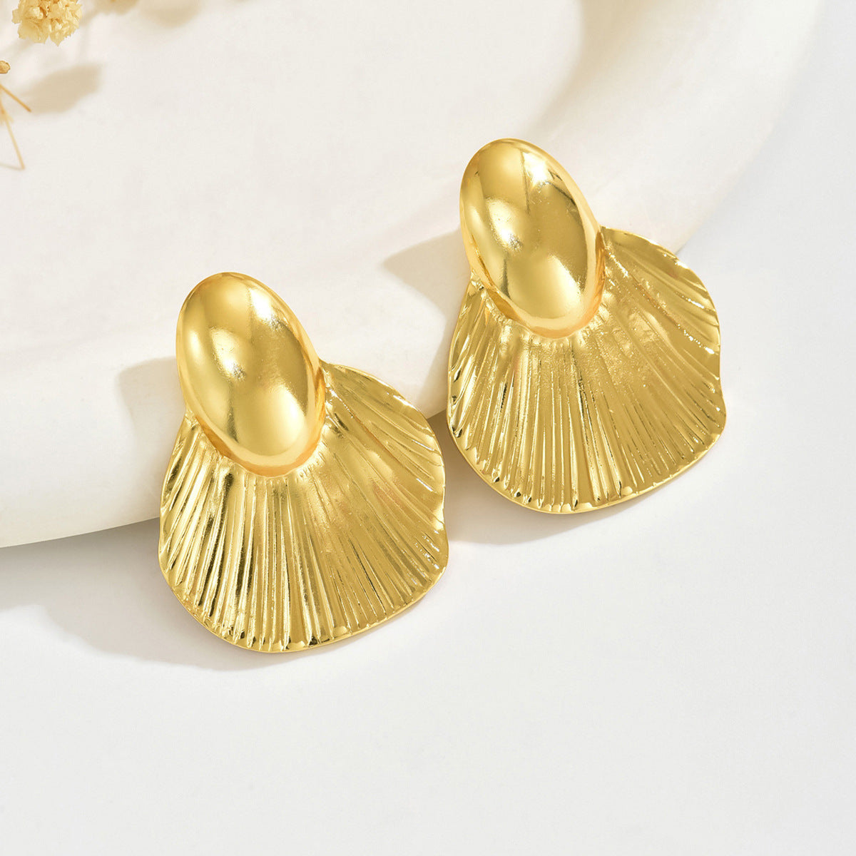 Minimalist Elegant Geometric Fish Tail Stainless Steel Earrings for Women