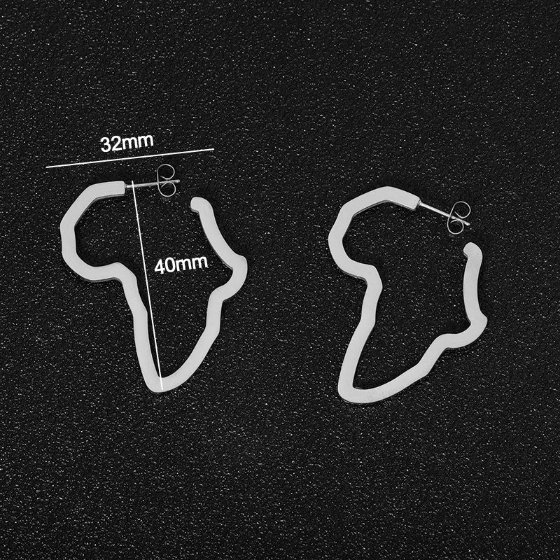 Orecchini da donna in acciaio inossidabile placcato oro geometrici
