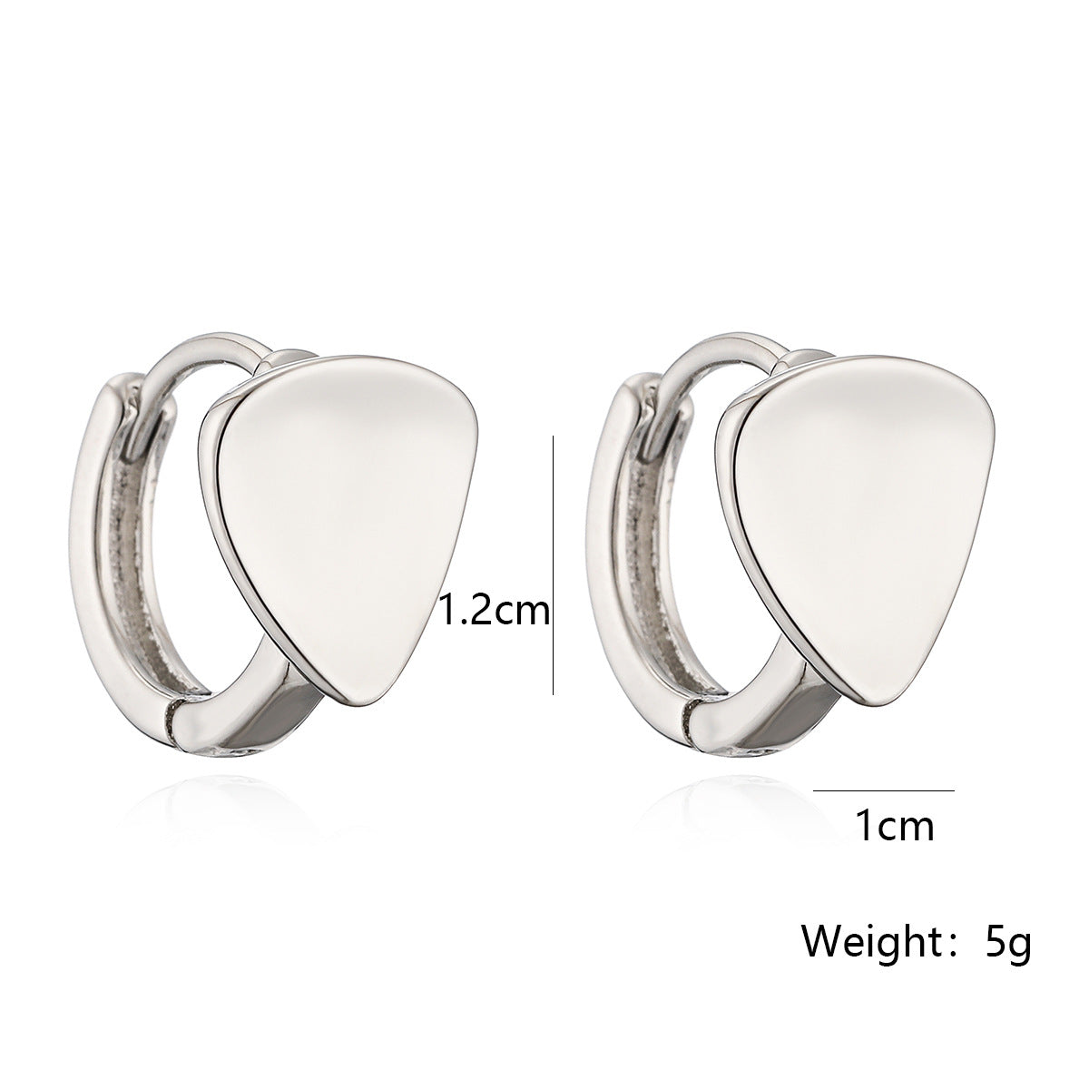 Minimalist Geometric Mini Hoop Earrings for Women Made of Brass with Real Gold Plating Irregular Shape Lightweight Luxury Style