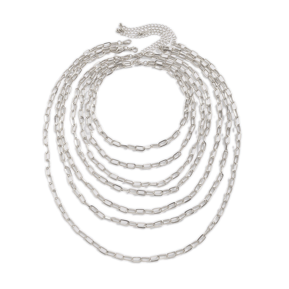 Hip-hop Punk Geometric Alloy Plated Curb Chain Necklace for Women