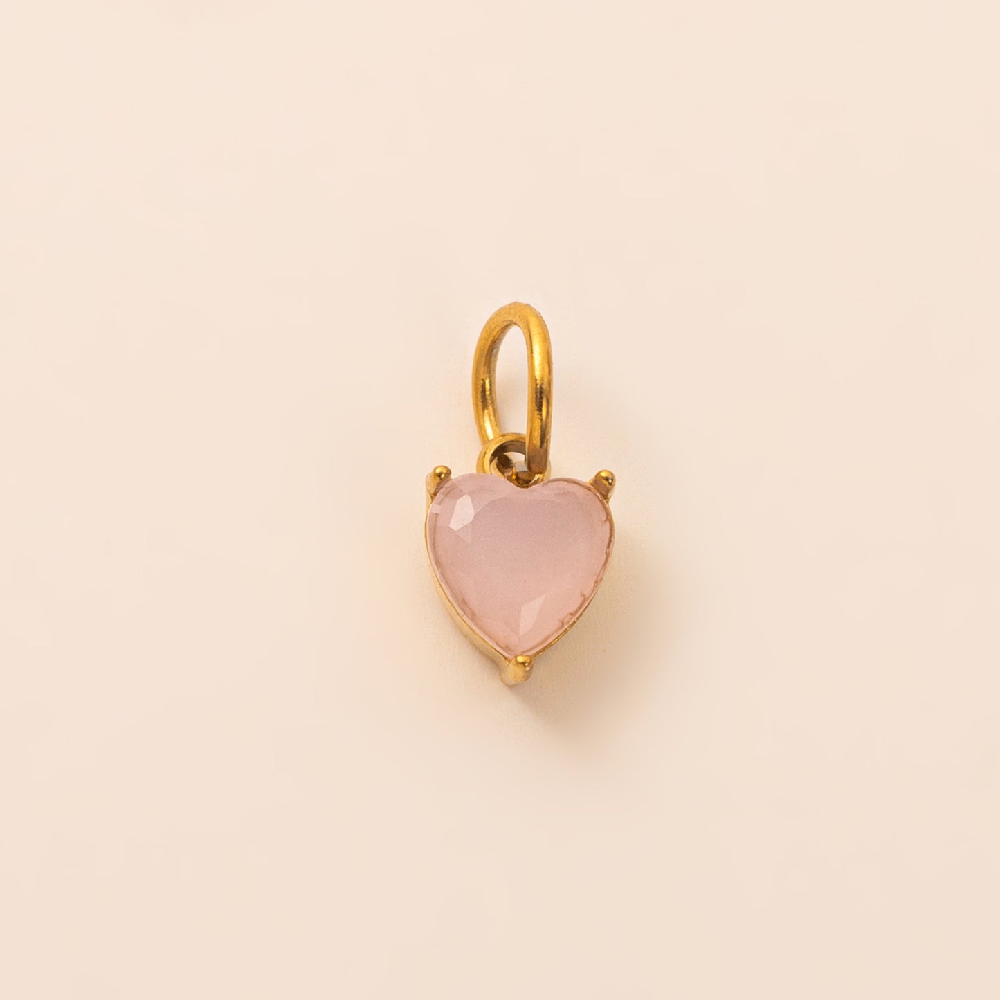 Heart Geometric Stainless Steel PVD Necklace with Cubic Zirconia and Agate Inlay for Unisex