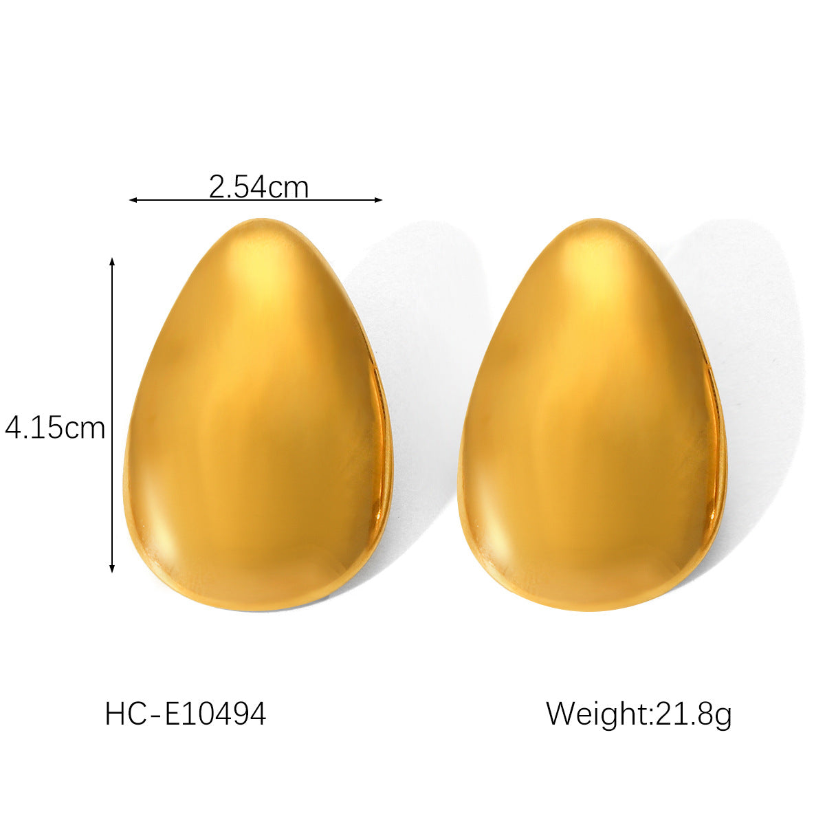 Minimalist Geometric Titanium Steel Stud Earrings for Women with Wavy Texture and Irregular Drop Shape