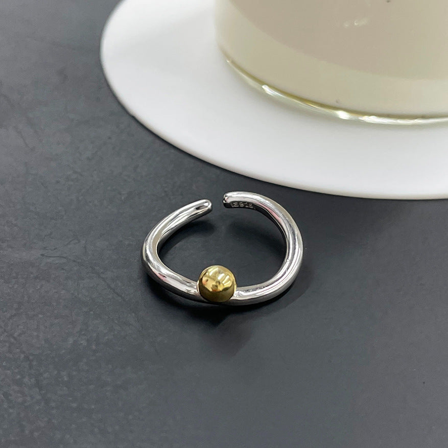 Anillo de Plata de Ley 925 Geométrico Minimalista para Mujer con Banda Trenzada Lisa