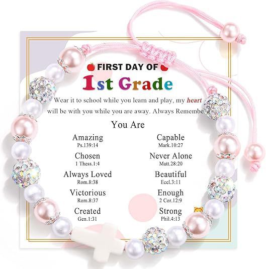 Sweet Pink Pearl Butterfly Letter Charm Bracelet for Women