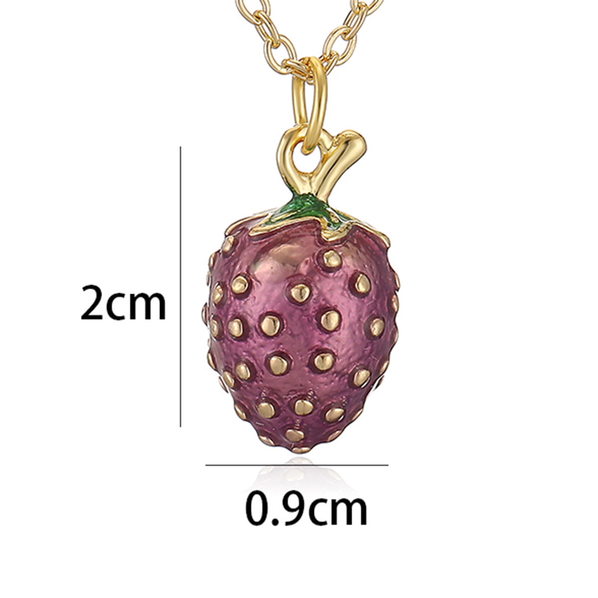 Barra de Abalorio de Frutas Esmaltadas Minimalistas con Baño de Oro de 18K