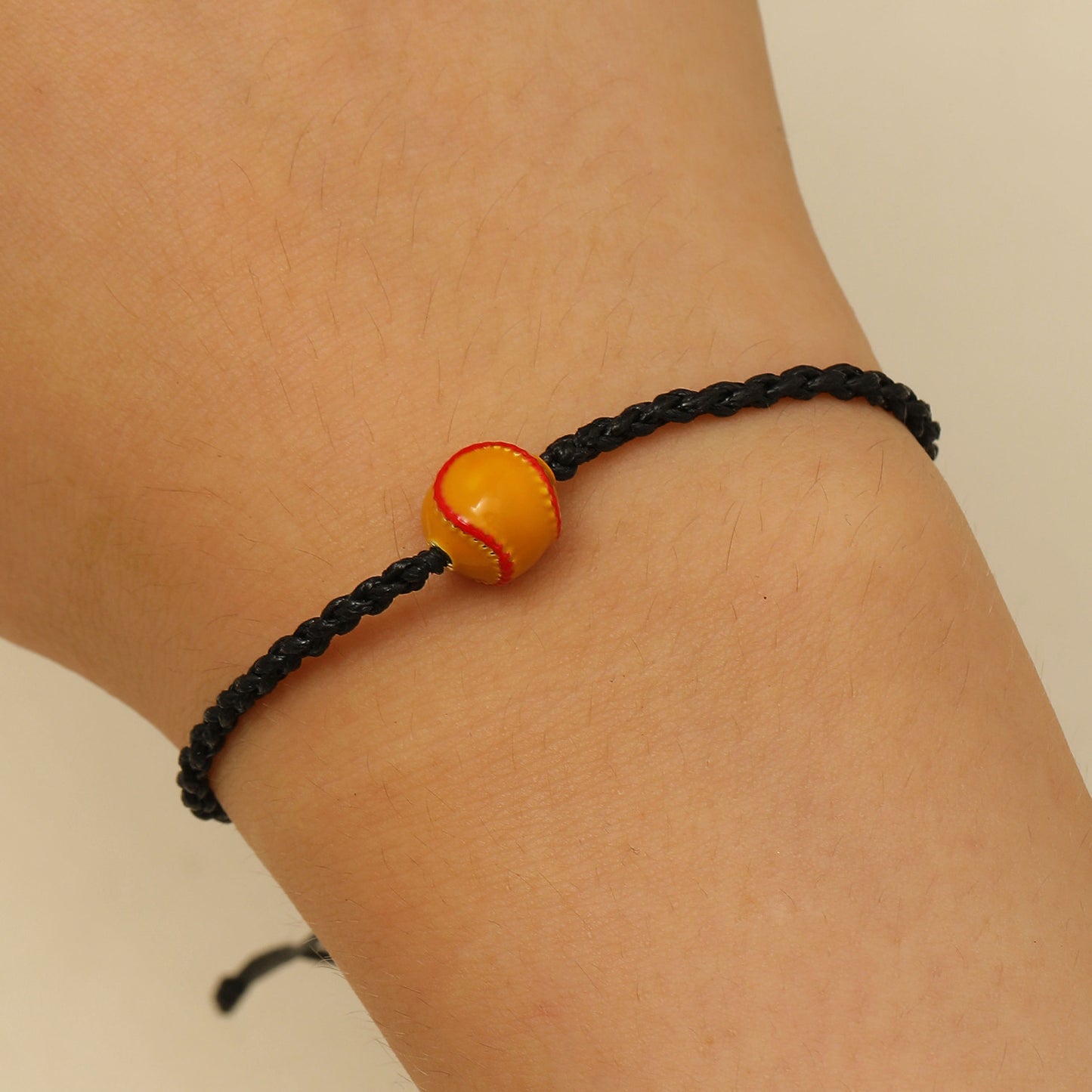 Sporty Plated Mixed Materials Adjustable Woven Bracelet Charm Bar