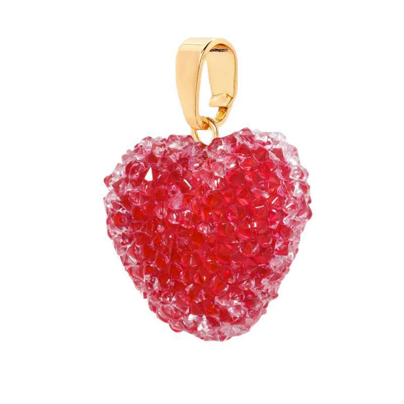 Colorful Heart Plated Stainless Steel Charm Bar Necklace for Women