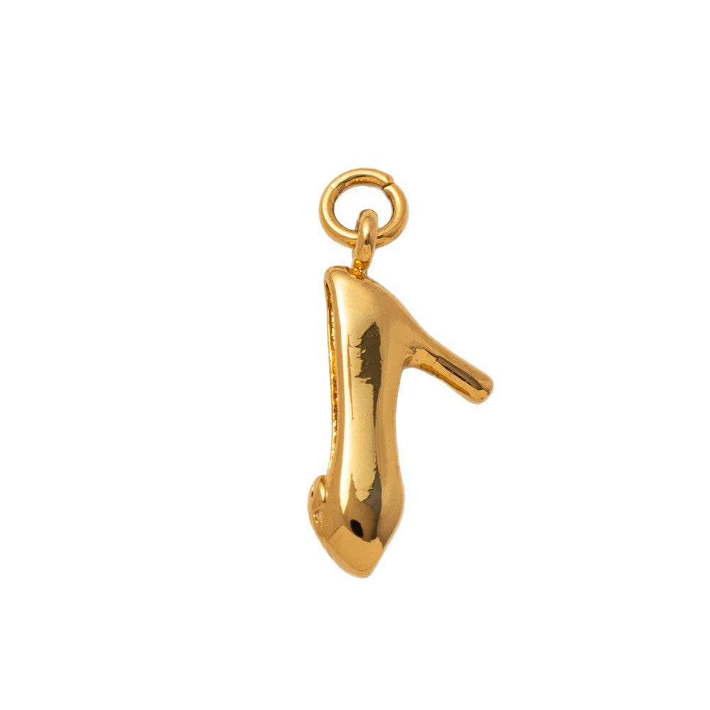 Vintage Stainless Steel PVD 18K Gold Plated Music Note Charm Bar