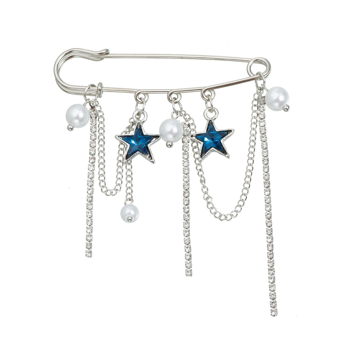 Broche de Luna y Corazón Geométrico de Moda para Mujer con Cuerpo de Aleación y Acabado Galvanizado para Regalo de Decoración o Uso Antideslizante