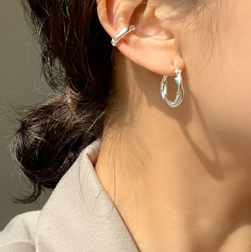 Pendientes de lágrima geométricos minimalistas de plata de ley 925 vintage con incrustaciones de perlas