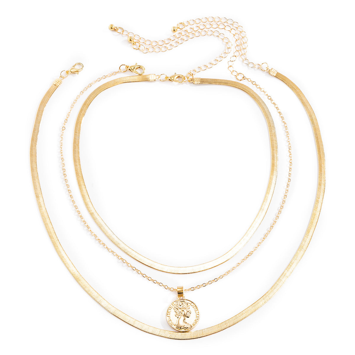 Collar Minimalista con Cadena de Serpiente en Forma de V para Mujer, Colgante Geométrico de Cobre con Acabado Galvanizado