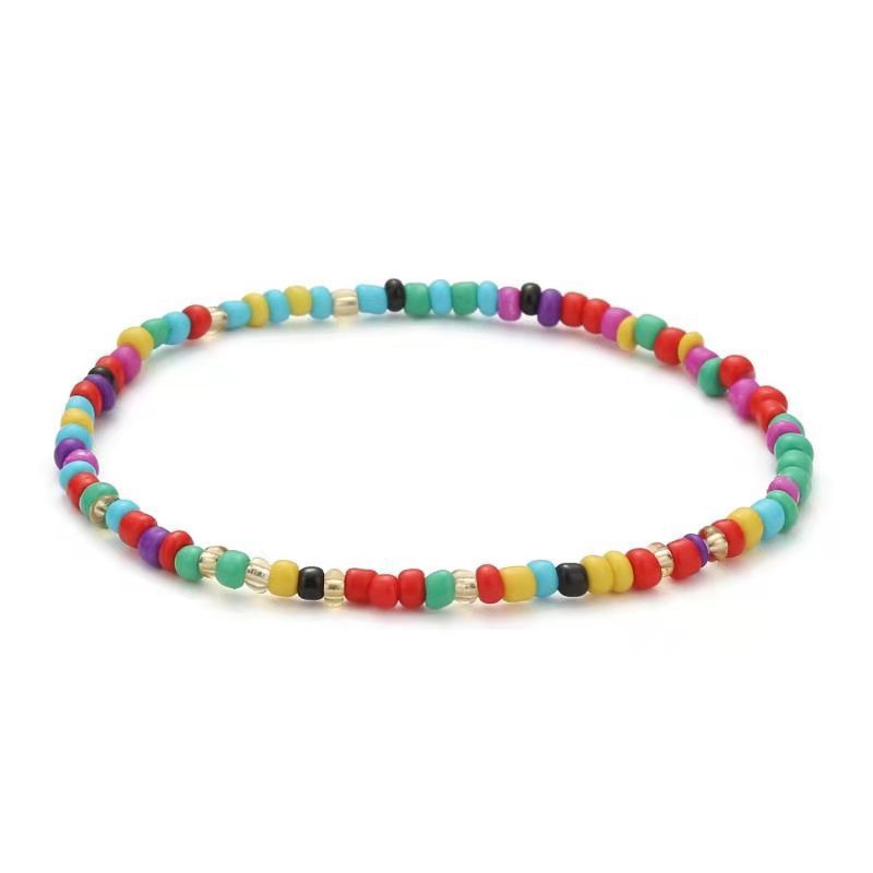 Bohemian Handmade Seed Bead Anklet for Women Beach Jewelry