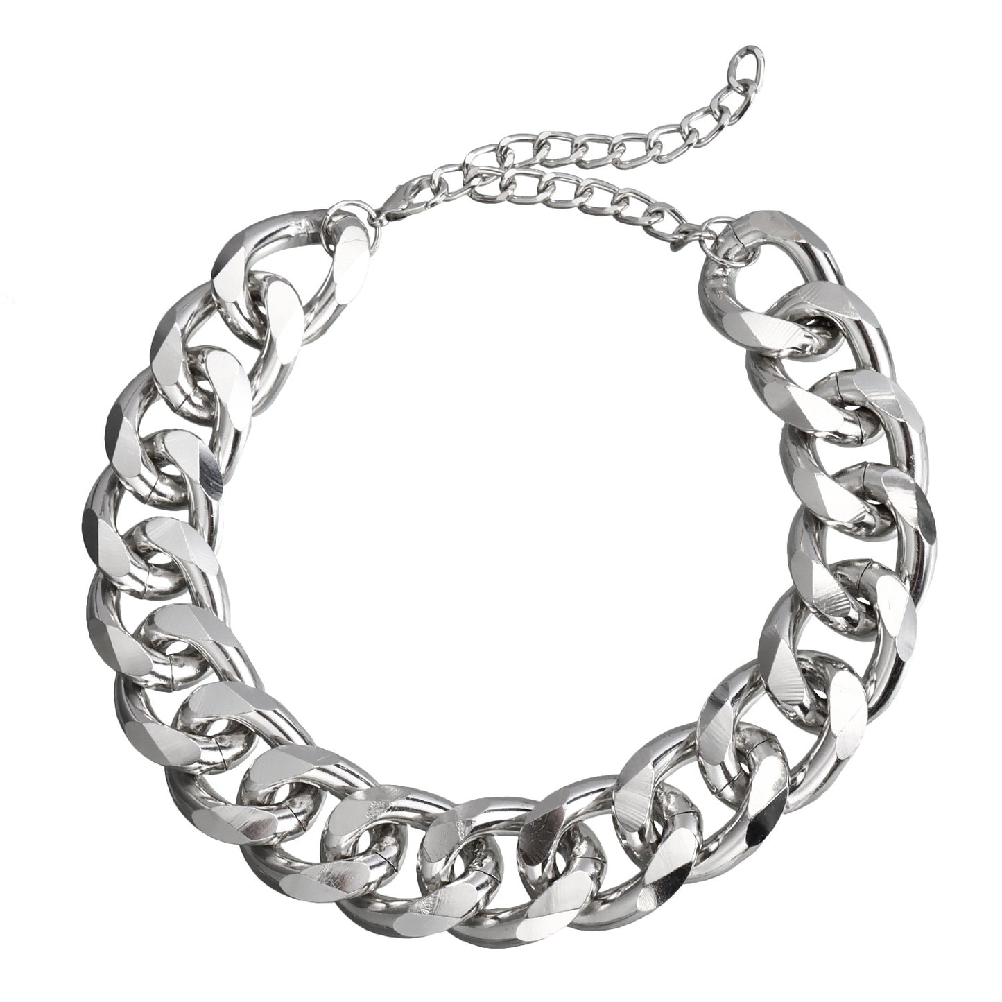 Fashionable Geometric Metal Pendant Necklace with Electroplated Finish for Women Locket Style Single-Layer Collarbone Chain
