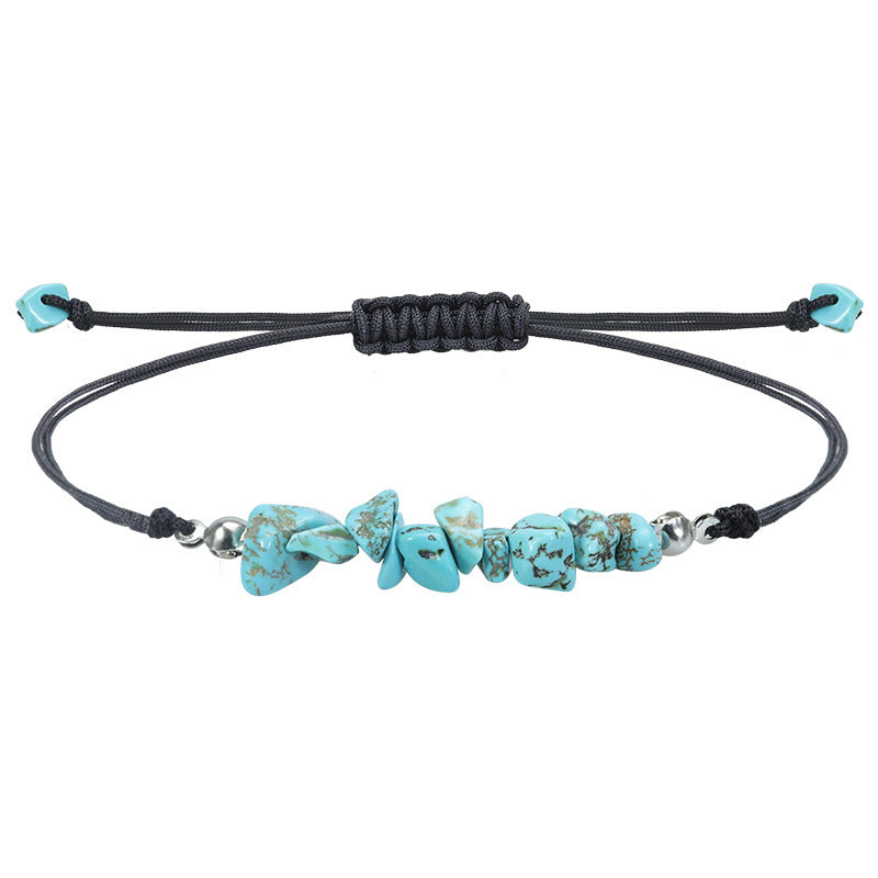 Elegant Geometric Crystal Beaded Bracelet Unisex Handmade Stone Jewelry