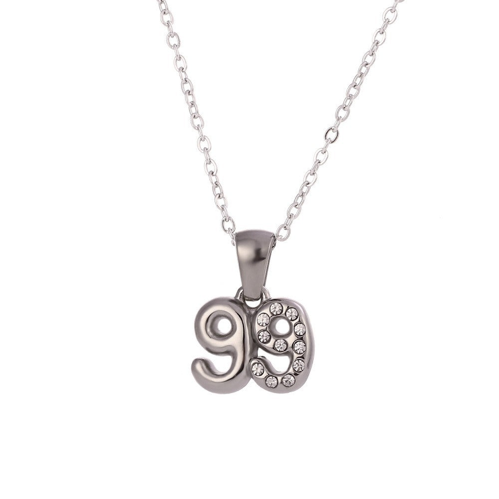 Collana Pendente Geometrica Minimalista da Donna in Acciaio Inox con Placcatura in Oro 18K e Finitura Smaltata