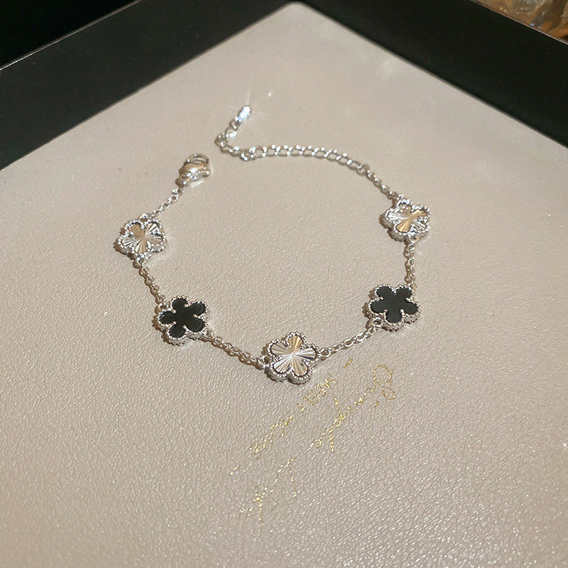 Luxury Elegant Geometric Alloy Plated Bracelet with Cubic Zirconia for Women