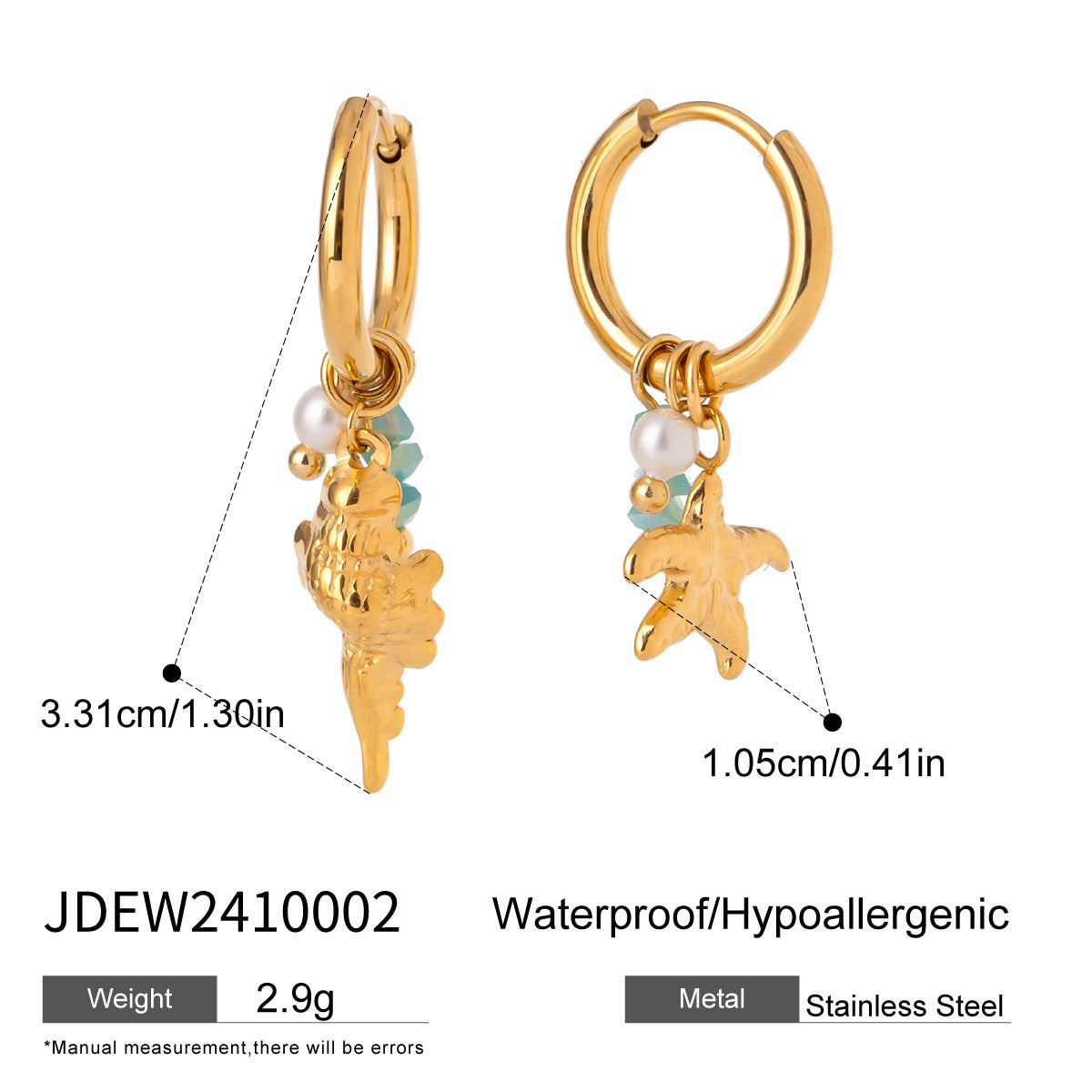 Elegante Bracciale a Conchiglia in Acciaio Inossidabile da Donna con Finitura Placcata Gioielli Minimalisti di Lusso
