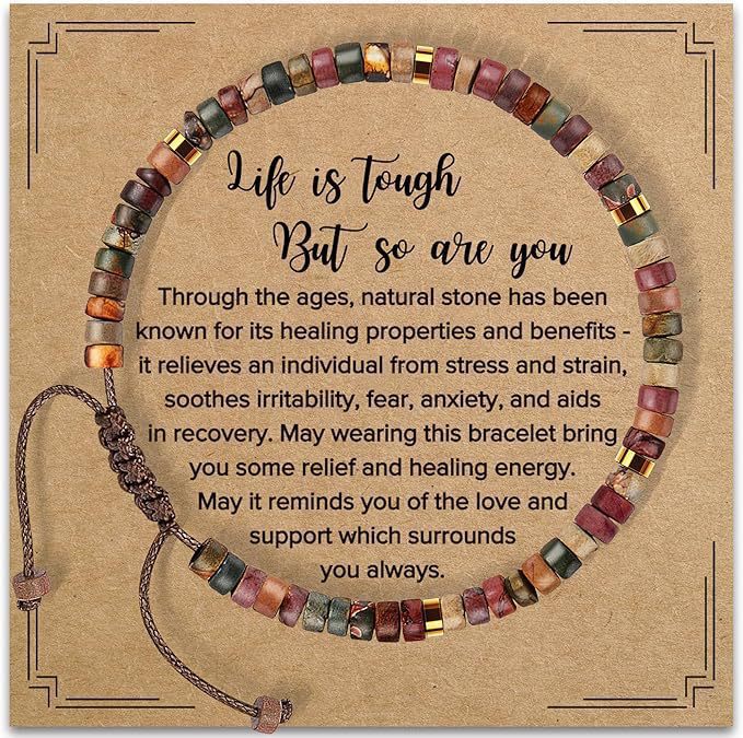 Handmade Adjustable Braided Stone Bead Bracelet Unisex DIY Charm Bar