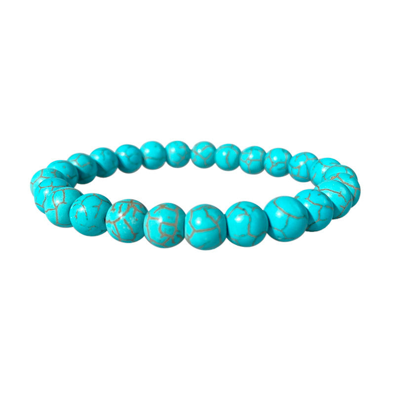Bohemian Geometric Natural Turquoise Beaded Bracelet Unisex