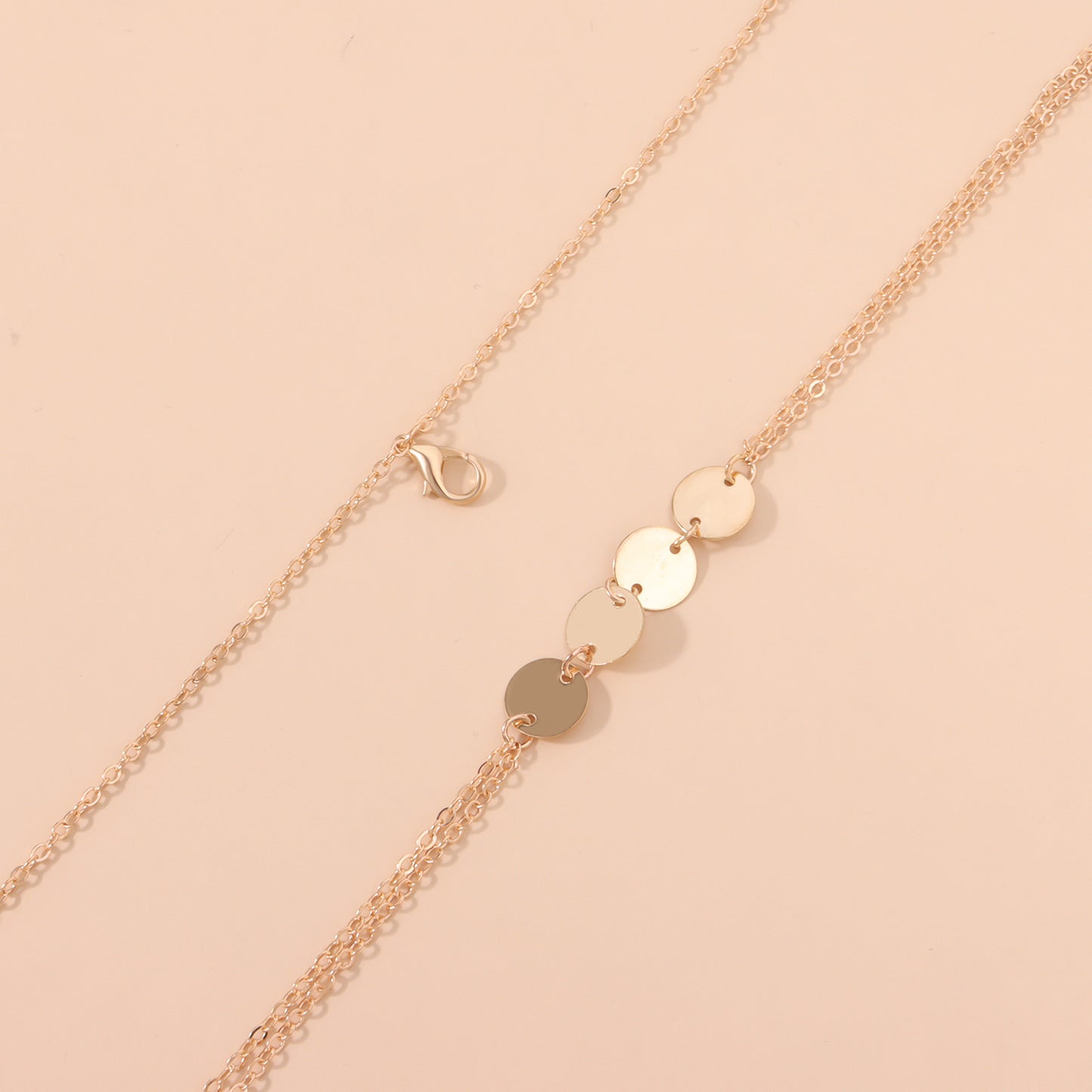 Minimalist Geometric Alloy Pendant Body Chain for Women