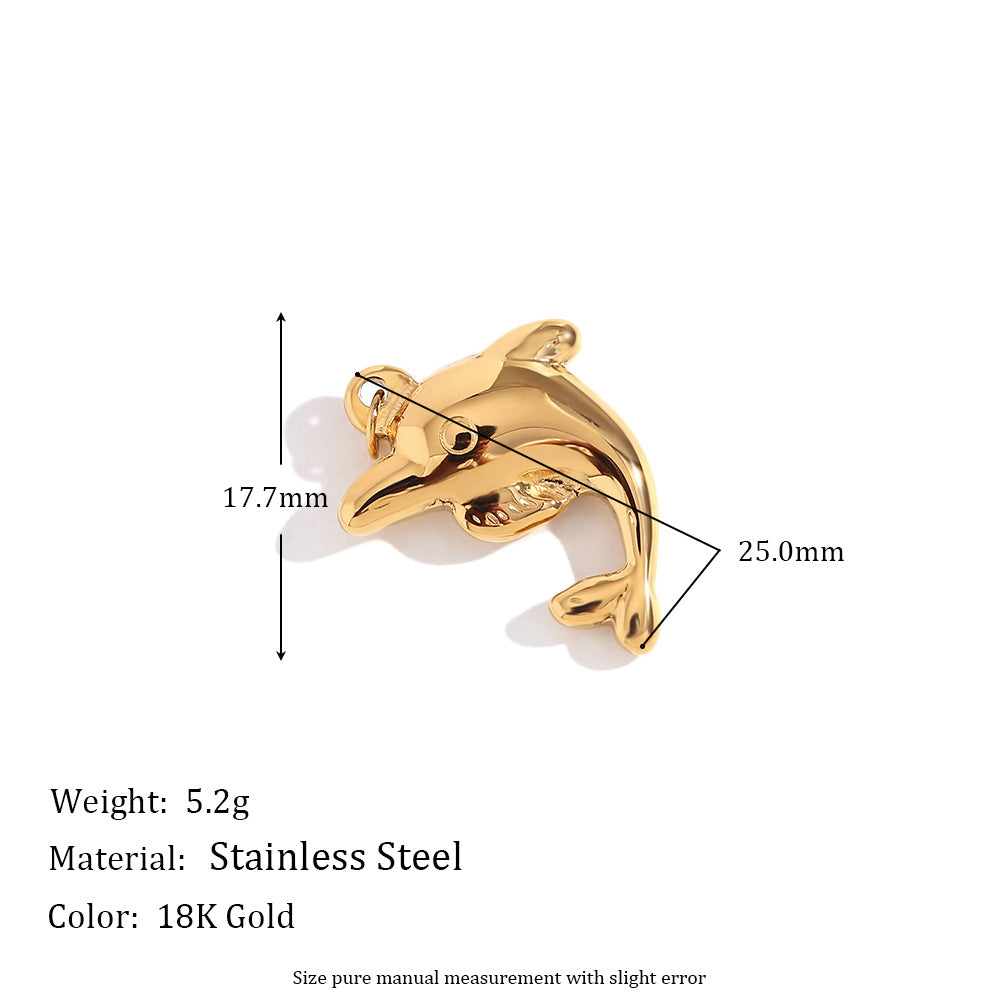 Colgante minimalista de acero inoxidable con forma de estrella, baño de oro de 18K y detalle de espejo geométrico