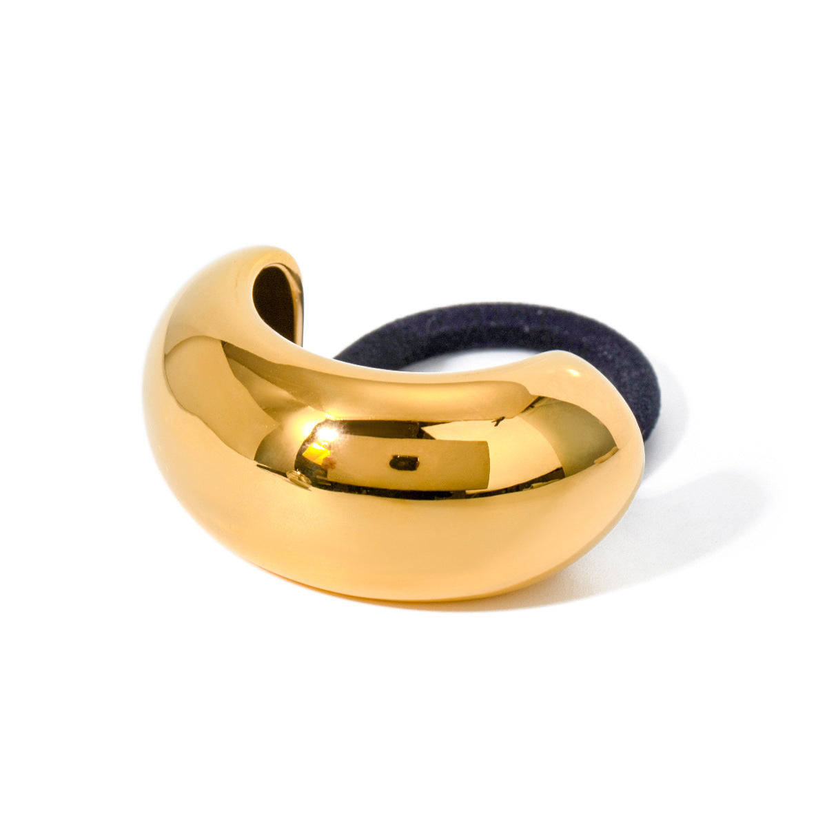 Minimalist Stainless Steel Hair Tie with Plated Finish for Ponytail, Elegant and Stylish Hair Accessory