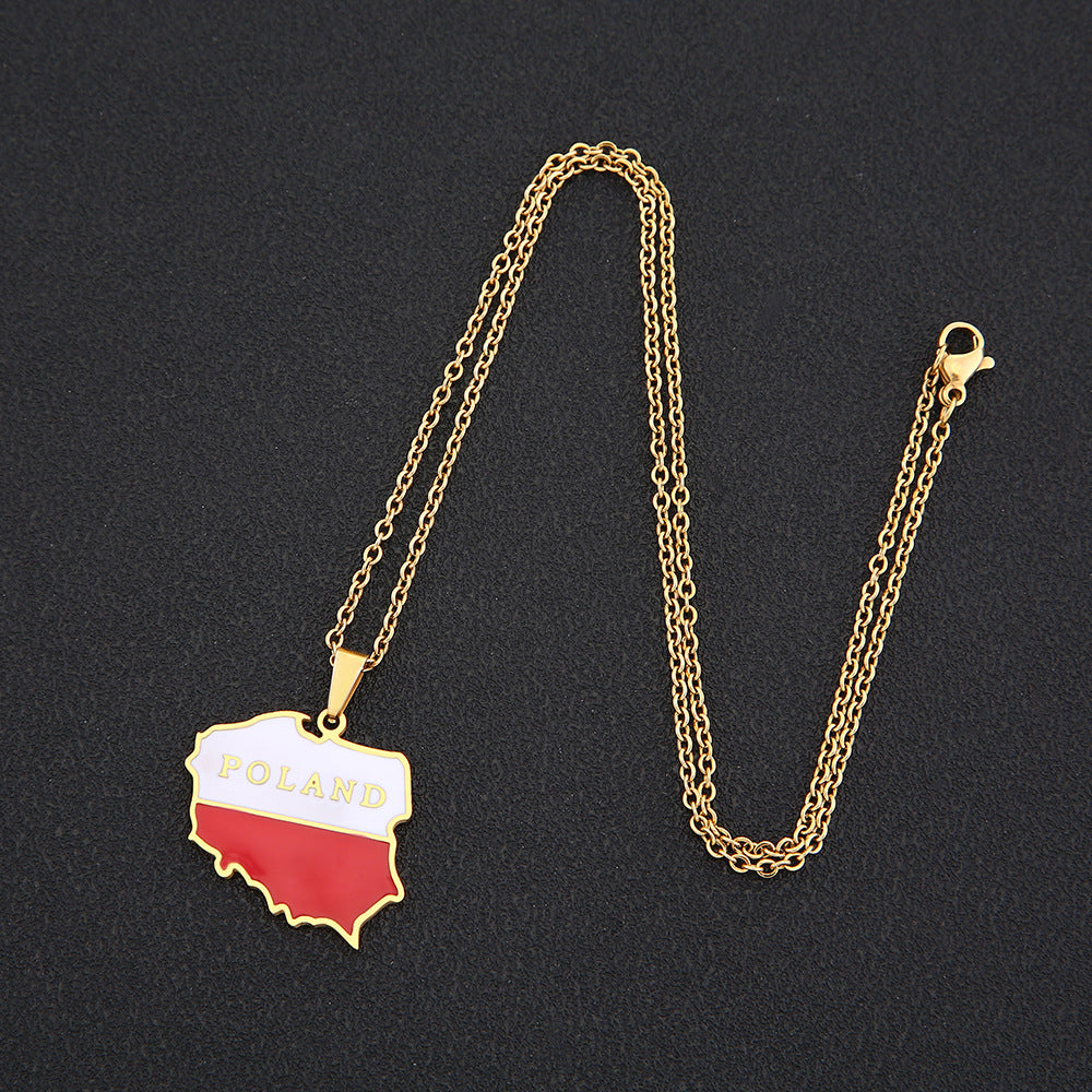 Collar con colgante geométrico minimalista de acero inoxidable con dije de acero de titanio y acabado chapado, para uso unisex.