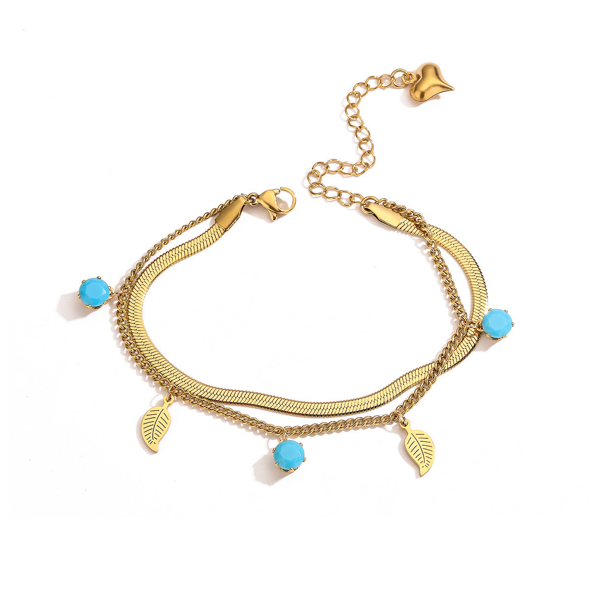 Minimalist Geometric Titanium Steel Bracelet for Women with Plating Finish, Stackable Double-Layer Design, Irregular Shape, Elegant and Versatile Fashion Accessory