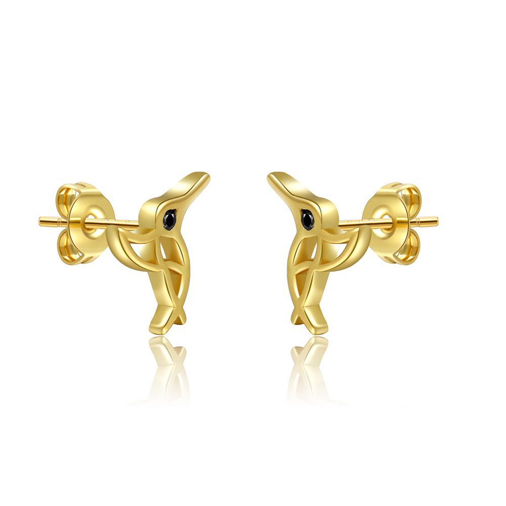 Minimalist Round Geometric Brass Plated Earrings