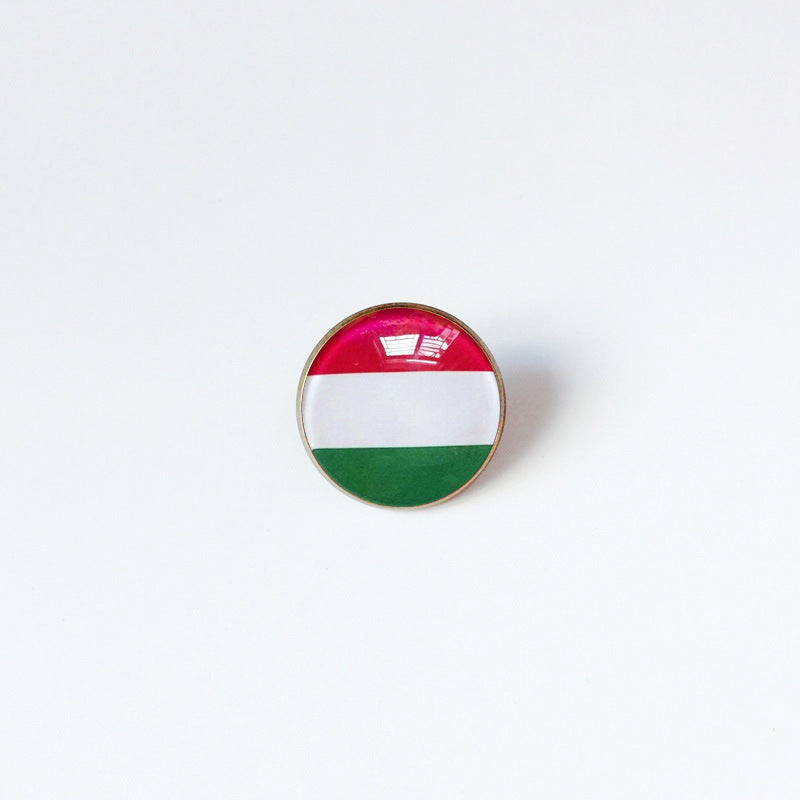 Pin de Solapa de Aleación Esmaltado Personalizado con Diseño de Bandera del Mundo para Hombres y Mujeres