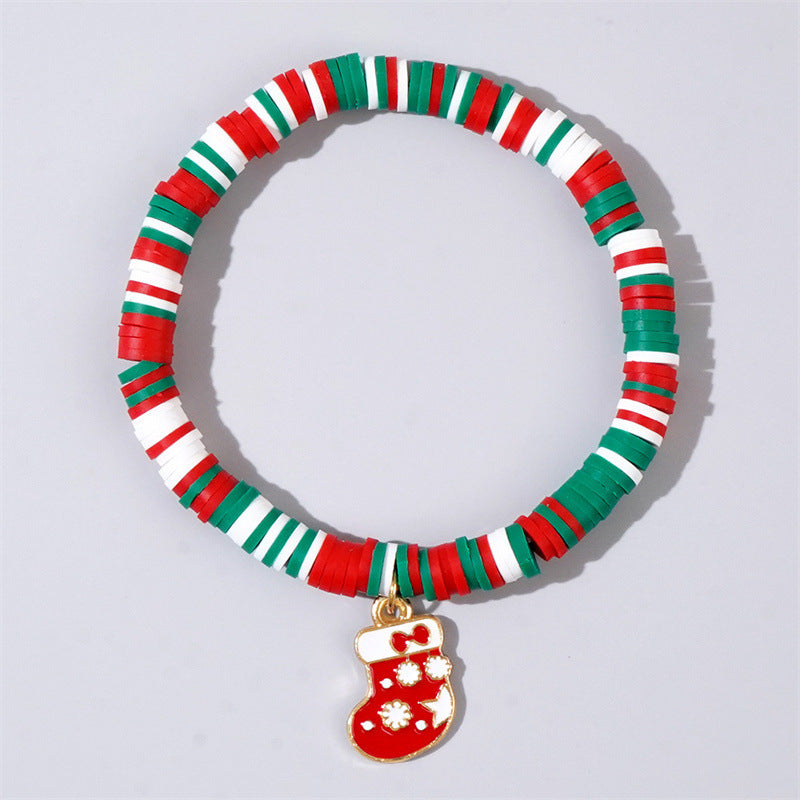 Christmas Cartoon Resin Charm Bracelet for Women