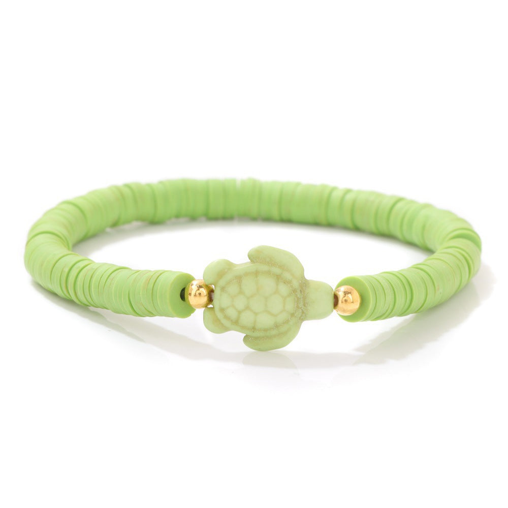 Bohemian Turtle Animal Shape Pearl Resin Bracelet Unisex Summer Beach Jewelry