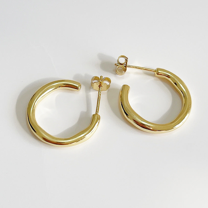 Orecchini geometrici in argento sterling 925 placcato per donna