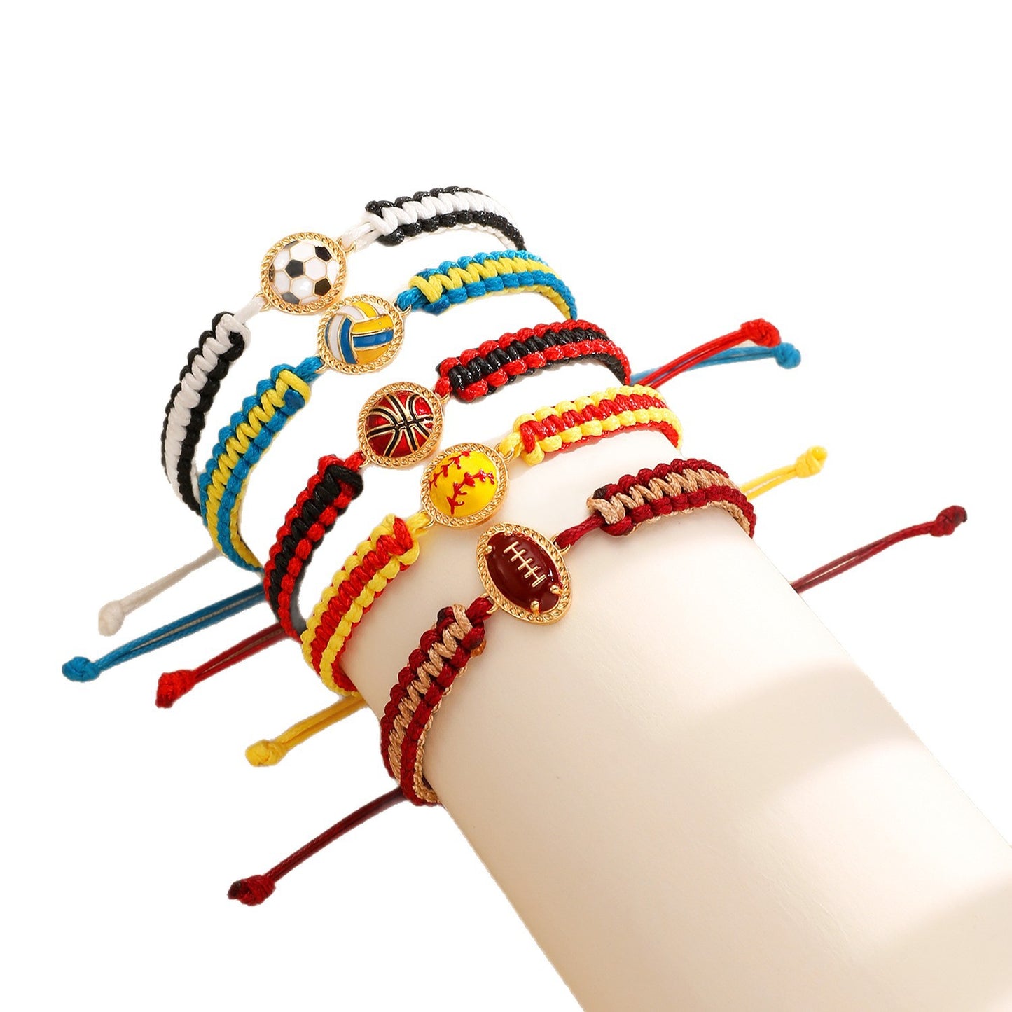 Bracciale in lega rotondo intrecciato sportivo unisex