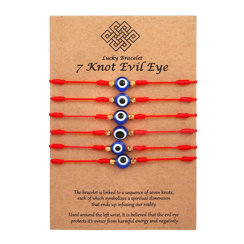 Handmade Titanium Steel Heart Eye Geometric Bracelet for Unisex