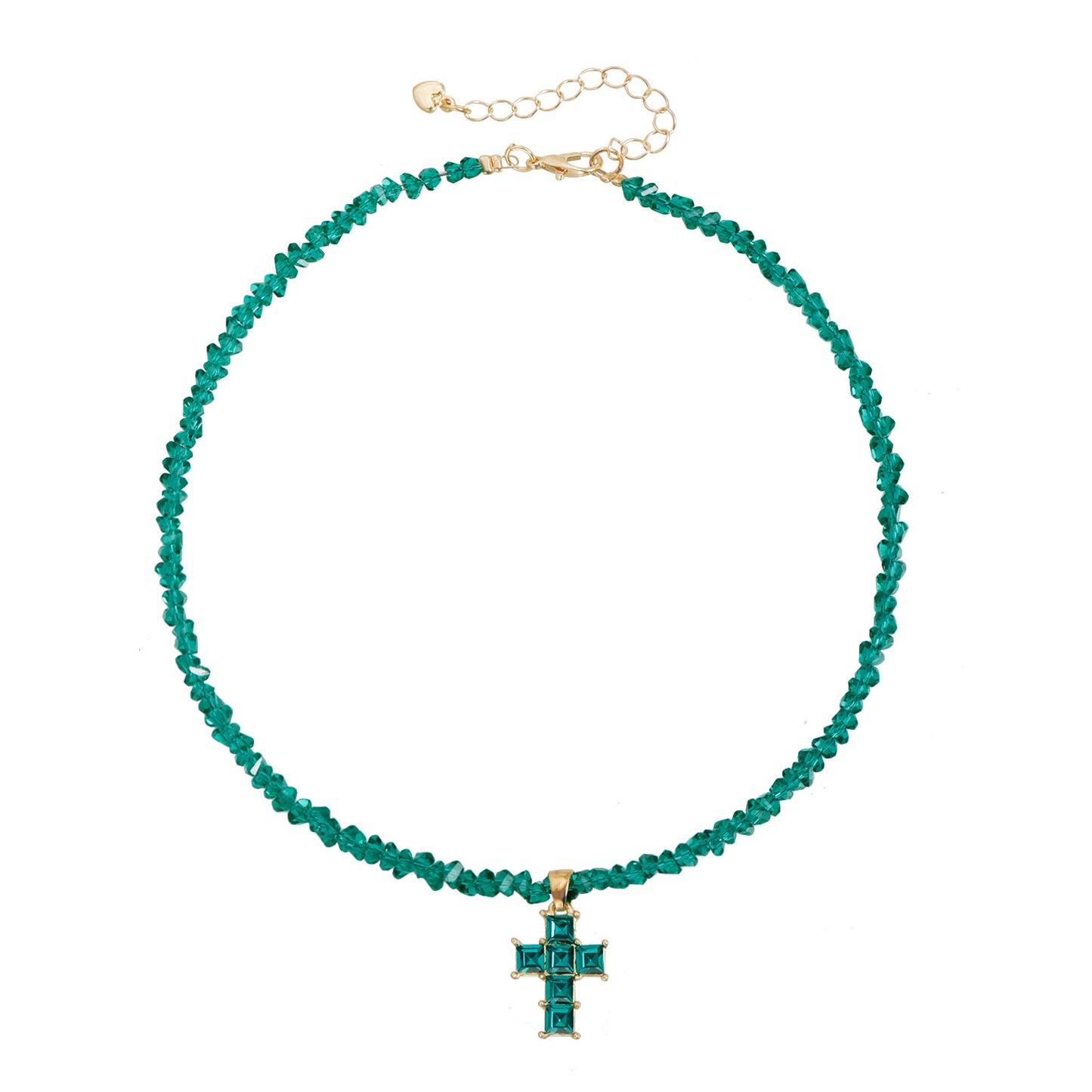 Fashion Triangle Cross Crystal Inlay Alloy Necklace for Women